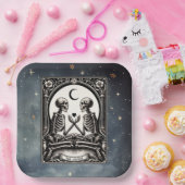 The Lovers Tarot Card Celestial Wedding Pappteller (Party)