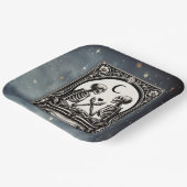 The Lovers Tarot Card Celestial Wedding Pappteller (Gewinkelt)