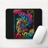 The Lovers Tarot Card Gothic Occult Kissing Skelet Mousepad (Mit Mouse)