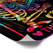 The Lovers Tarot Card Gothic Occult Kissing Skelet Poster (Ecke)