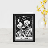 The Lovers Tarot Card - Küssen von Skeletten - Hal Karte (Gelbe Blume)