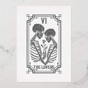 The Lovers Tarot Card Occult Goth Halloween Gothic Folieneinladung