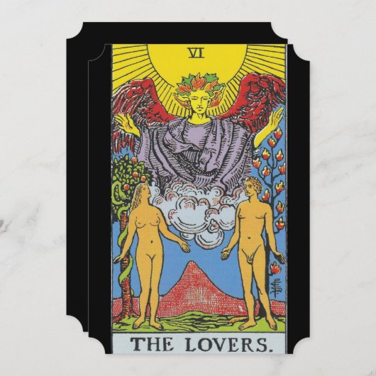 The Lovers Tarot Card Tarots Lesen Einladung (Vorne/Hinten)