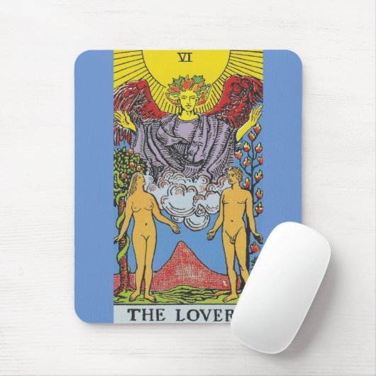 The Lovers Tarot Card Tarots Reading Mousepad (Mit Mouse)