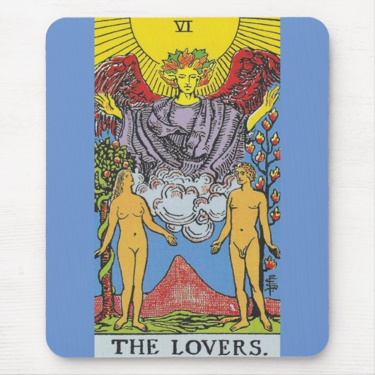 The Lovers Tarot Card Tarots Reading Mousepad (Vorne)