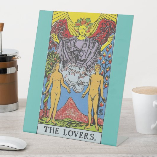 The Lovers Tarot Card Tarots Reading Sockelschild (In Situ)