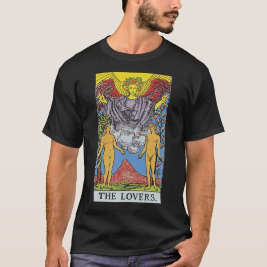 The Lovers Tarot Card Tarots Reading T-Shirt (Vorderseite)