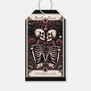 THE LOVERS Tarot Skeleton Liebe Rote Rosen Hochzei Geschenkanhänger