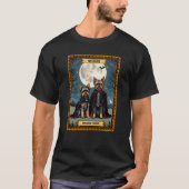 The Lovers Yorkshire Terrier Halloween Tarot Card T-Shirt (Vorderseite)