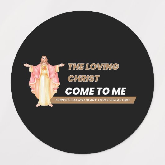 The Loving Christ: Come To Me Etiketten (Design 2)