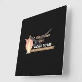 The Loving Christ Come To Me Quadratische Wanduhr (Winkel)