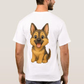 The Loyal Guardian: Vintage German Shepherd T-Shirt (Rückseite)
