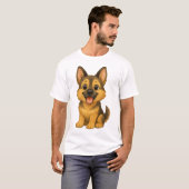 The Loyal Guardian: Vintage German Shepherd T-Shirt (Vorne ganz)
