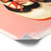 "The Lucky Lady Bowling Alley" Coole Retro Art Poster (Ecke)