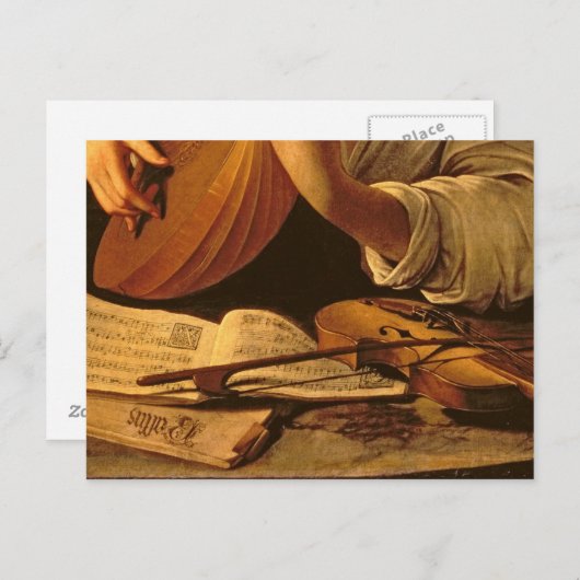 The Lute Player, c.1595 Postkarte (Vorne/Hinten)
