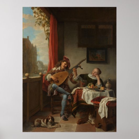 The Lute Player — Frans Hals (c.1623) Poster (Vorne)