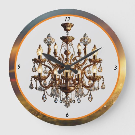 "The Luxury Look" Große Wanduhr (Vorderseite)