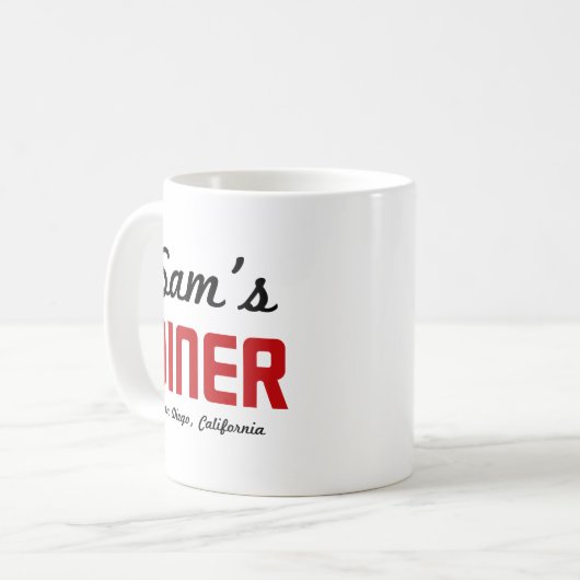 The Lyons Saga ~ Links Handed Sam's Diner Kaffeetasse (Vorderseite Links)