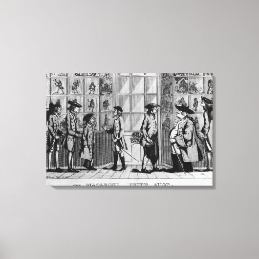 The Macaroni Print Shop, Pub. von N. Darley Leinwanddruck (Vorderseite)