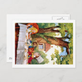 The Mad Hatter’s Tea Party in Wonderland Einladungspostkarte (Vorne/Hinten)