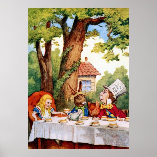 The Mad Hatter’s Tea Party in Wonderland Poster (Vorne)