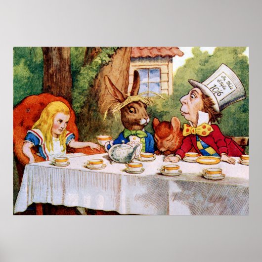 The Mad Hatter’s Tea Party in Wonderland Poster (Vorne)