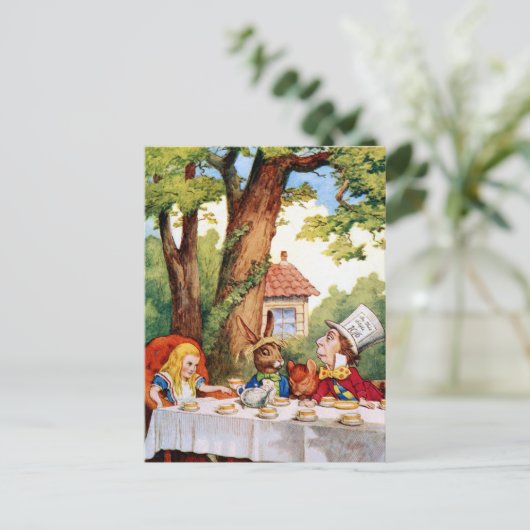 The Mad Hatter’s Tea Party in Wonderland Postkarte (Stehend Vorderseite)
