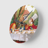 The Mad Hatter’s Tea Party in Wonderland Runde Wanduhr (Winkel)