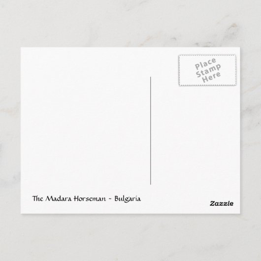 The Madara Horseman Postkarte (Rückseite)