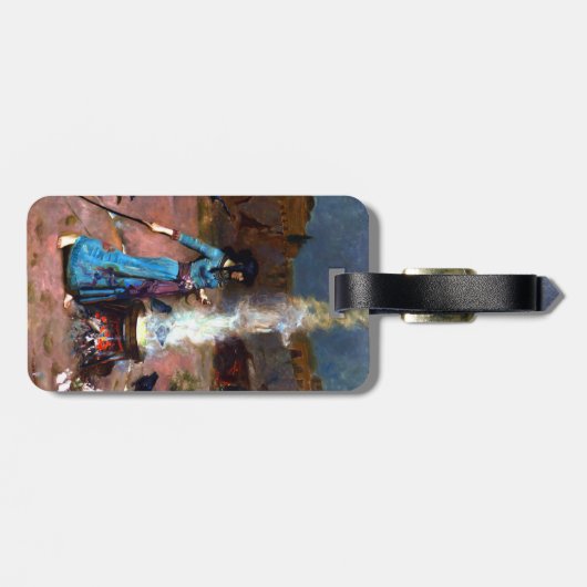 The Magic Circle John William Water House Gepäckanhänger (Rückseite horizontal)