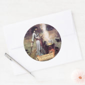 "The Magic Circle" Pre-Raphaelite-Buchzeichen Runder Aufkleber (Umschlag)