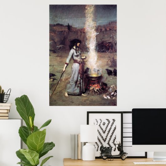 The Magic Circle von John William Waterhouse -1886 Poster (Heimbüro)