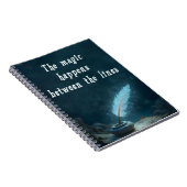 "The magic happens between the lines" Notizblock (Rechte Seite)