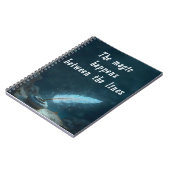 "The magic happens between the lines" Notizblock (Linke Seite)