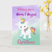 The Magic of a Christmas Unicorn Karte (Gelbe Blume)