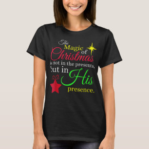 The MAGIC OF CHRISTMAS Christian Jesus Birth T-Shirt