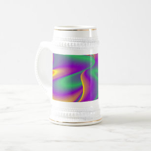 The Magic of Colors , Abstract 3D Rainbowart Bierglas