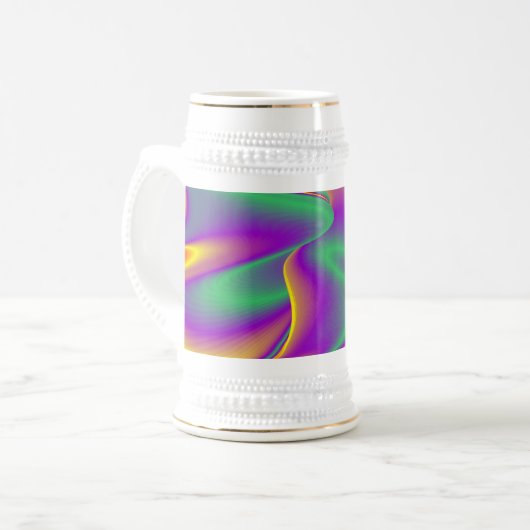 The Magic of Colors , Abstract 3D Rainbowart Bierglas (Vorderseite Links)