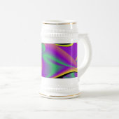 The Magic of Colors , Abstract 3D Rainbowart Bierglas (VorderseiteRechts)