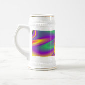 The Magic of Colors , Abstract 3D Rainbowart Bierglas (Links)