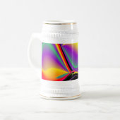 The Magic of Colors , Abstract 3D Rainbowart Bierglas (Vorderseite Links)