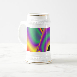 The Magic of Colors , Abstract 3D Rainbowart Bierglas