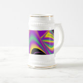 The Magic of Colors , Abstract 3D Rainbowart Bierglas (VorderseiteRechts)