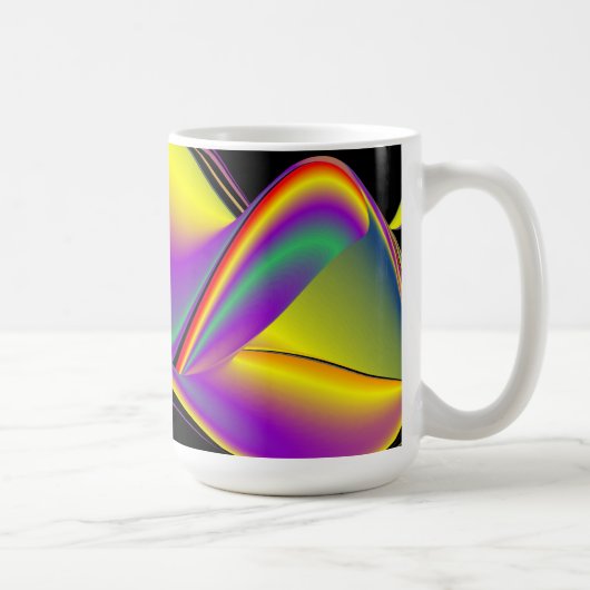 The Magic of Colors , Abstract 3D Rainbowart Kaffeetasse (Rechts)