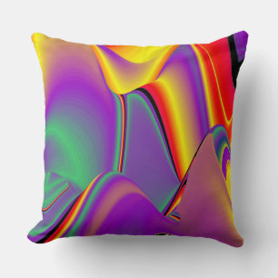 The Magic of Colors Abstract 3D Rainbowart Kissen