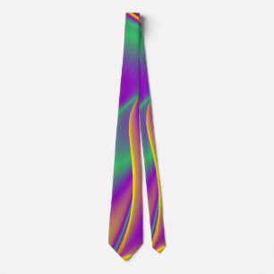 The Magic of Colors , Abstract 3D Rainbowart Krawatte