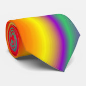 The Magic of Colors , Abstract 3D Rainbowart Krawatte (Gerollt)