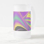 The Magic of Colors , Abstract 3D Rainbowart Mattglas Bierglas (VorderseiteRechts)