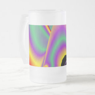 The Magic of Colors , Abstract 3D Rainbowart Mattglas Bierglas