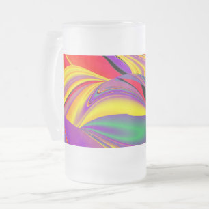 The Magic of Colors , Abstract 3D Rainbowart Mattglas Bierglas
